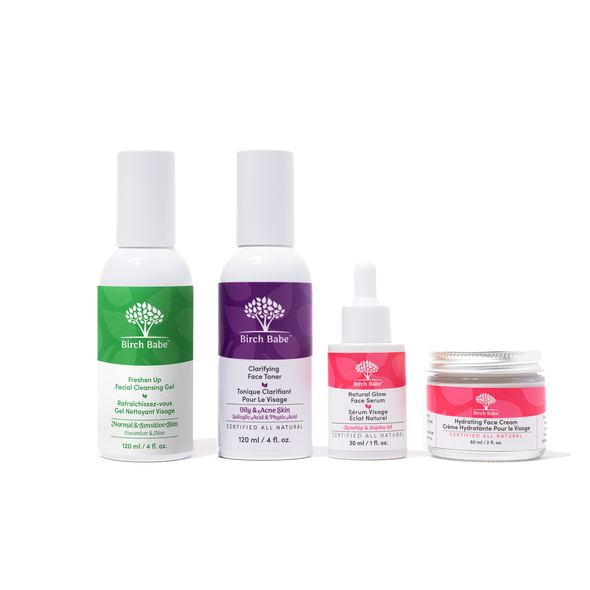 freshen up gel cleanser / clarifying face toner / hydrating face cream